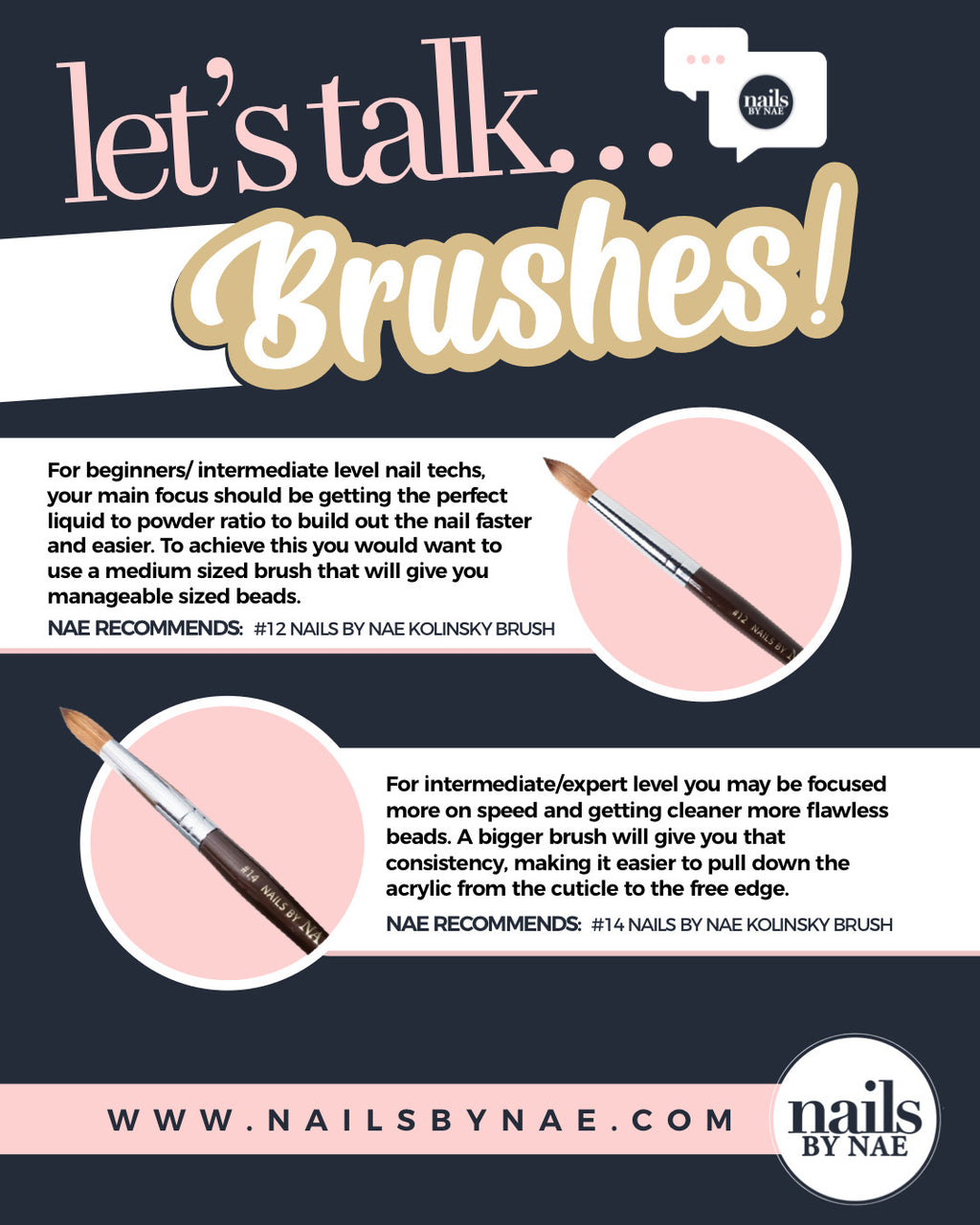 Nails by Nae Kolinsky Acrylic Brush 14” (6667891343445)